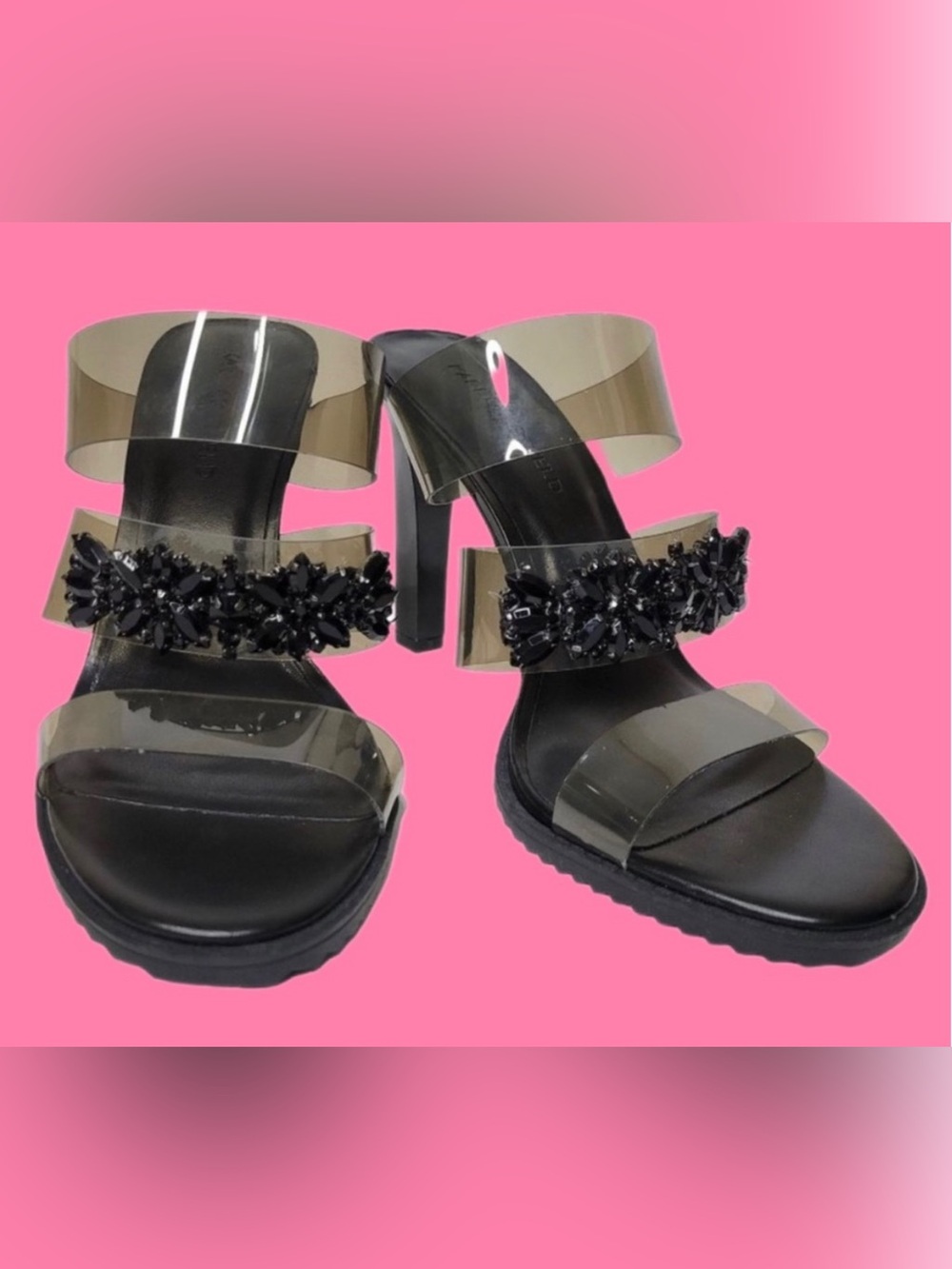 KarlLagerfeld , Black jeweled 👠  heels